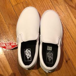 White slip on classic vans